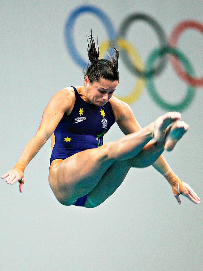 Chantelle Newbery competes at the 2004 Athens Olympics.