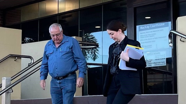 Jeffery Sturdy from Jefmar Roka Pty Ltd stepping out of court after being handed a $60,000 fine for a workplace incident. Photo: Luke Lay