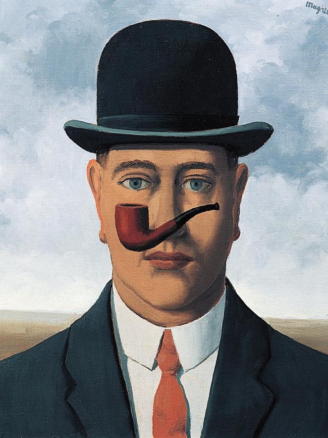 The bowler hat would go on to make appearances in Magritte’s art for most of his career. ‘Good faith (La bonne foi)’, 1965.