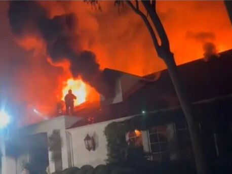 Cara Delevingne's Los Angeles home has been destroyed by fire. Picture: Supplied