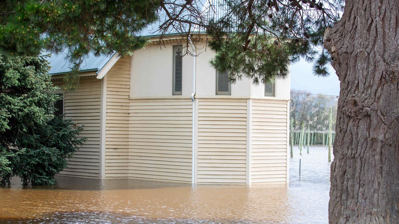 St Augustines Anglican Church has been affected by floods at Bushy Park on Monday 2nd September 2024. Picture: Linda Higginson