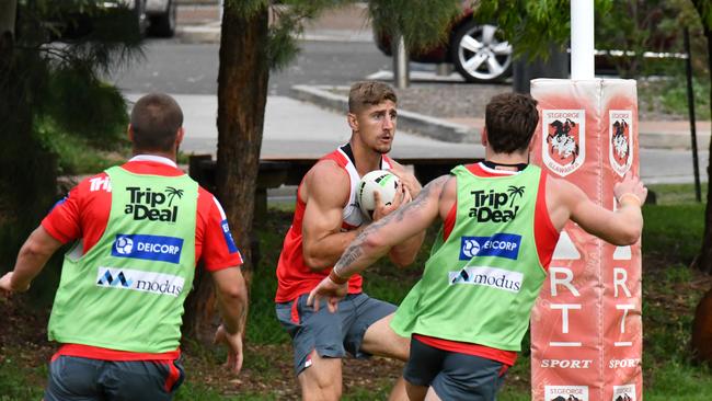 St George Illawarra star Zac Lomax at Dragons training. Credit: Dragons Digital