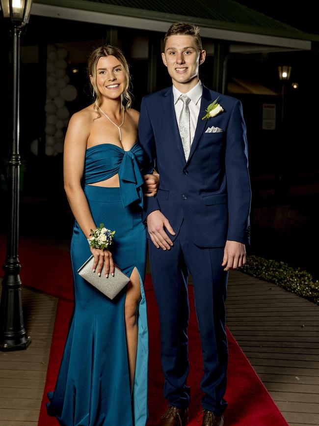 Formal for year 12 students from Emmanuel College. Abbey Elliott and Lincoln Huggard. Picture: Jerad Williams