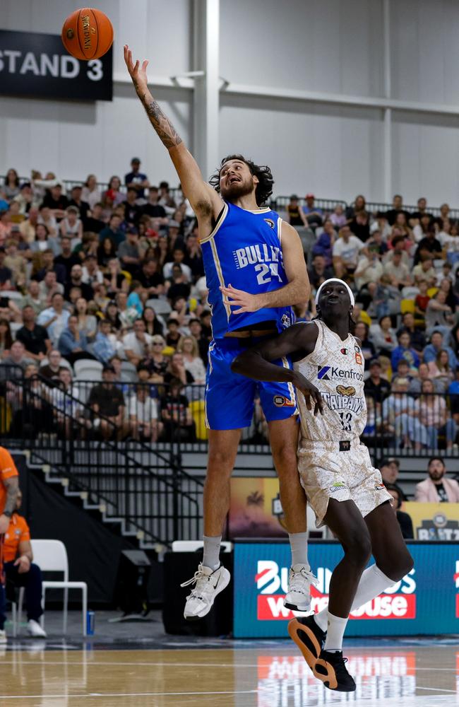 Bullets big Tyrell Harrison was awarded the Ray Borner Medal for being the most valuable player at the NBL Blitz. Picture: Getty Images