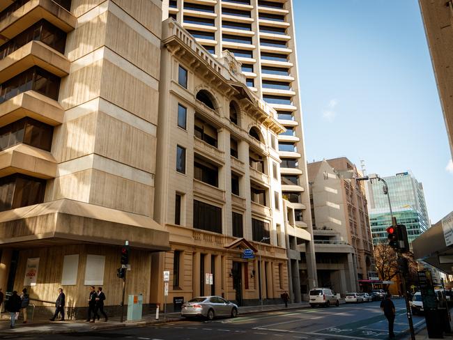 The building at 51 Pirie St in the city, which will be demolished for the new Hyatt Hotel.