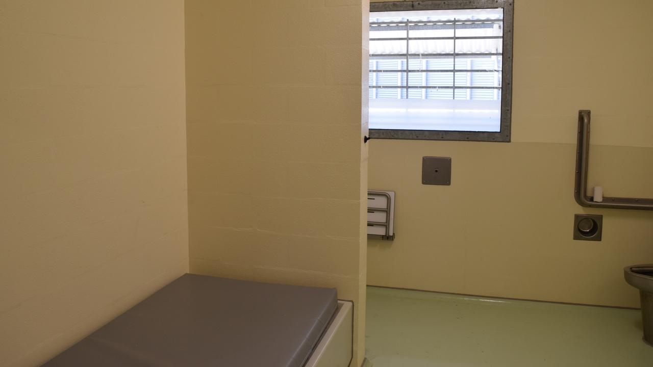 An empty wheelchair-accessible cell at the Capricornia Correctional Centre.