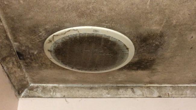 Ms Hudson’s Campbelltown home, also provided by Housing SA, that was contaminated with black mould. Picture: Supplied