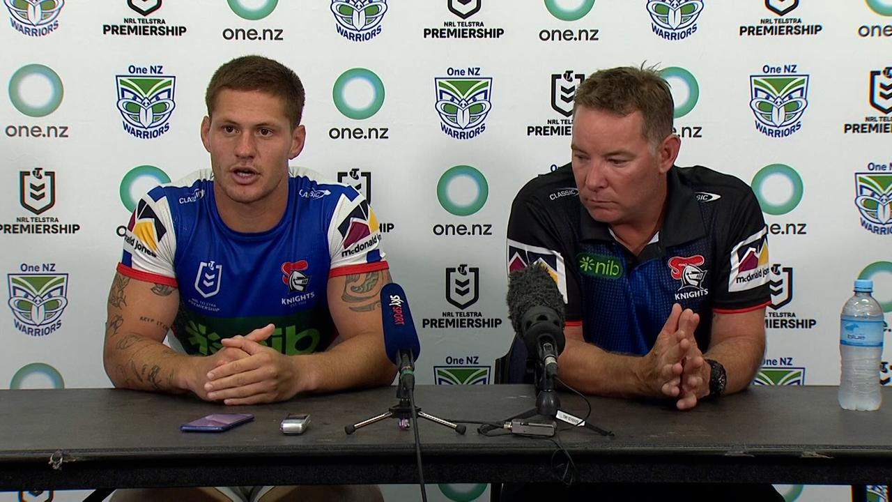 Kalyn Ponga and Adam O'Brien were both frustrated.