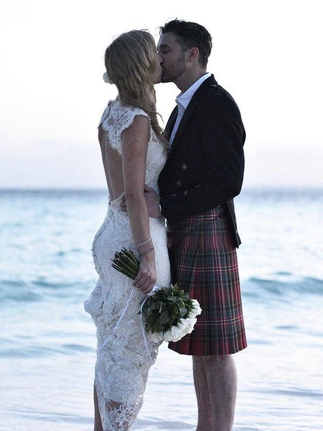 Jock and Lauren Zonfrillo on their wedding day. Picture: Instagram