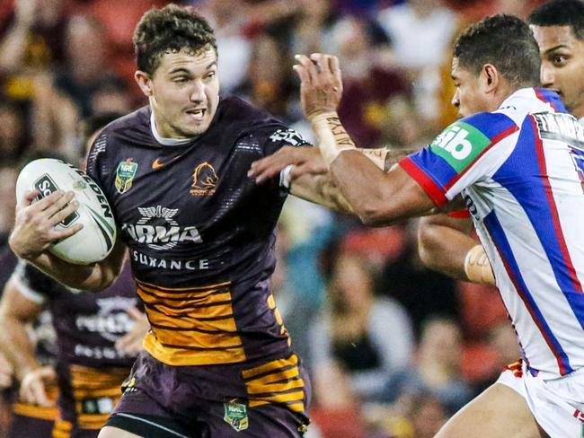 Corey Oats takes on the Knights defence.