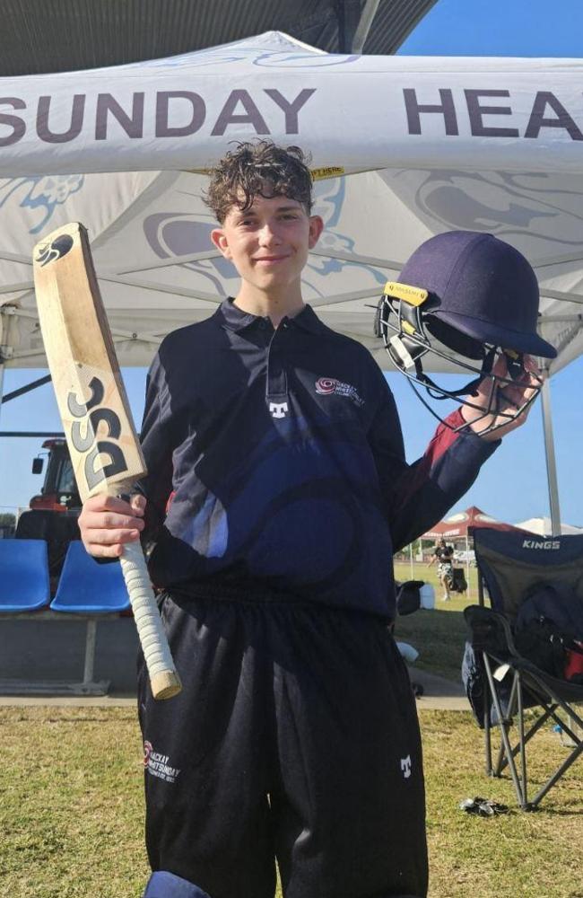 Mackay-Whitsunday's Matthew Logan has had an impressive season so far for his local club Proserpine. Picture: Mackay-Whitsunday Cricket Facebook.