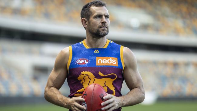 Former Brisbane Lion Luke Hodge at the Gabba. Picture: AAP/Glenn Hunt