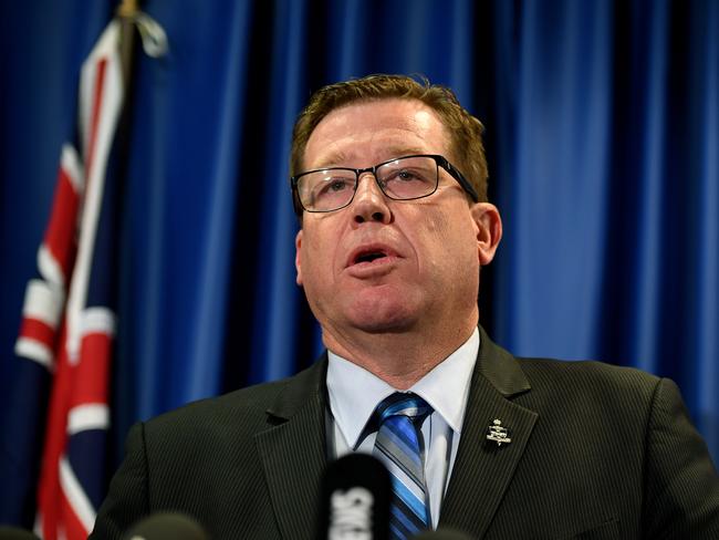 NSW Police Minister Troy Grant said the assessment did not identify the type of cladding on buildings. Picture: AAP Image/Joel Carrett