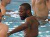 Sydney Wanderers star Romeo Castelen during a recovery session at Blacktown Leisure Centre, Stanhope Gardens