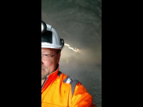 Demolitions worker captures bone-rattling shockwave during cave work