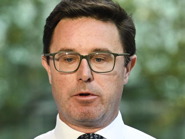 CANBERRA, AUSTRALIA  - NewsWire Photos - MAY 12, 2025: Leader of The Nationals, David Littleproud, Kevin Hogan and Bridget McKenzie hold a press conference at Parliament House in Canberra. Picture: NewsWire / Martin Ollman