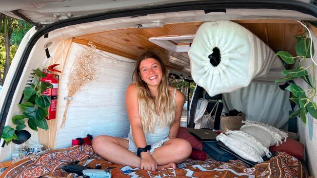 Marney Dalgarno turned to van life when overseas travel was stopped due to COVID-19.