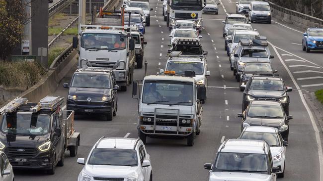 Fridays are the busiest day on Melbourne’s metropolitan road network. Picture: Wayne Taylor