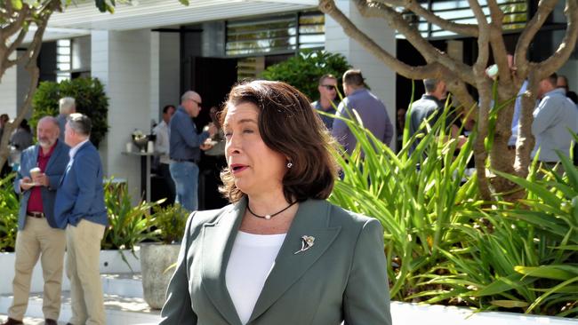 Queensland LNP Senator Susan McDonald speaking in Townsville on June 6, 2023. Picture: Blair Jackson.