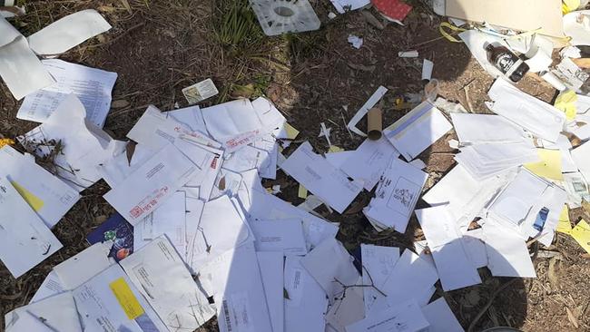 Some of the letters, believed to be stolen from a Logan address, were dumped at the illegal tip site in August.