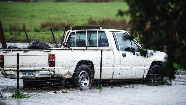 Redwater Creek, Railton. Flood waters on the North-West coast. Picture: Simon Sturzaker - Thursday October 13th 2022.