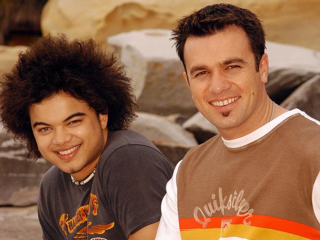 Noll with Guy Sebastian in 2003.