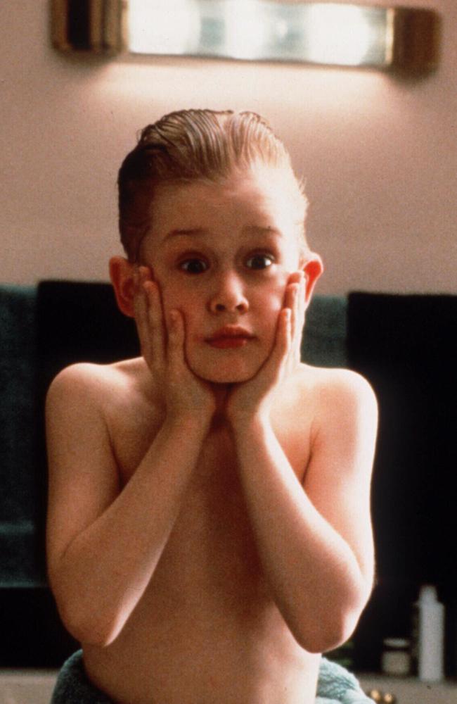 Actor Macaulay Culkin in the 1990 film |Home Alone|. P/ - scene movies headshot child