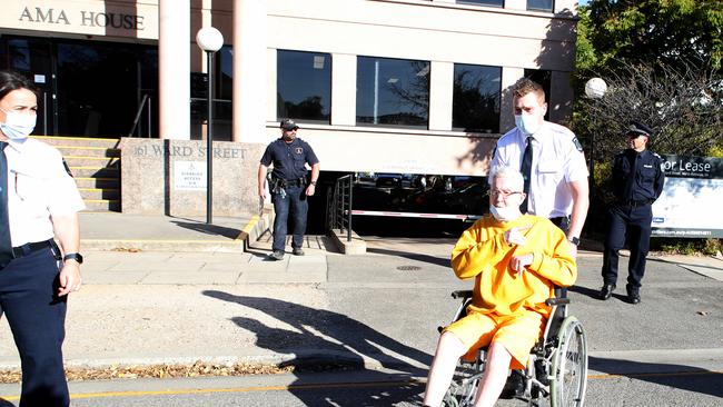 Mark Peter Adams outside AMA House during a jury view. Picture: NCA NewsWire / Kelly Barnes