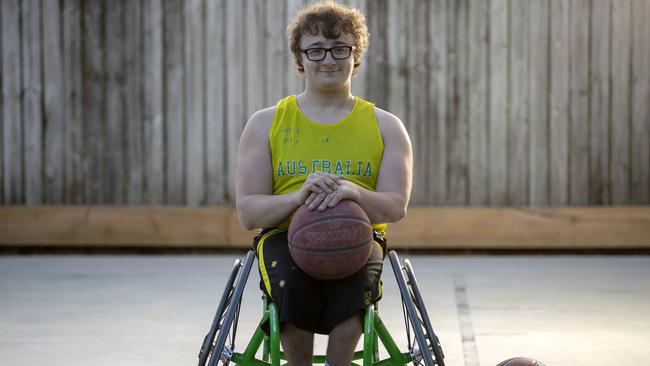 Basketballer Lachlin Dalton hopes to compete for Australia at the Paralympic Games. PHOTO: AAP/ Sarah Marshall