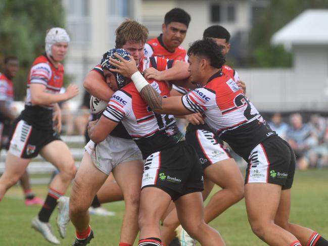 Kirwan State High School hosts St Patrick's College, Mackay, in round 1 of the 2025 Aaron Payne Cup. Picture: Evan Morgan