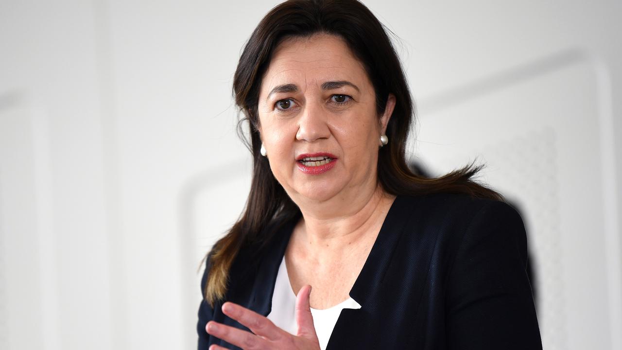 Queensland Premier Annastacia Palaszczuk speaks during a media conference to provide a Covid update. Picture: NCA NewsWire / Dan Peled