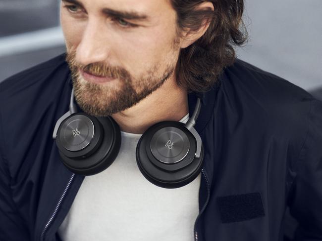 The premium BeoPlay H9 headphones combine active noise-cancellation with a wireless connection and leather ear pads.