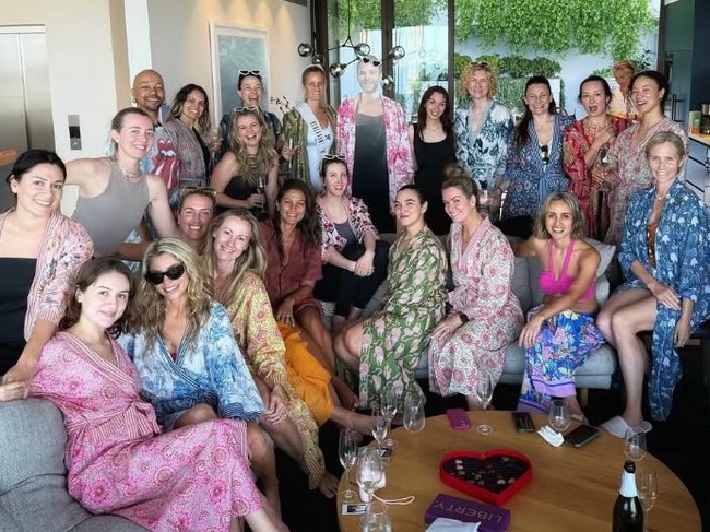 The bride enjoyed a day with her ladies, including Kyle Sandilands’ wife Tegan, just days ahead of the wedding. Picture: Instagram