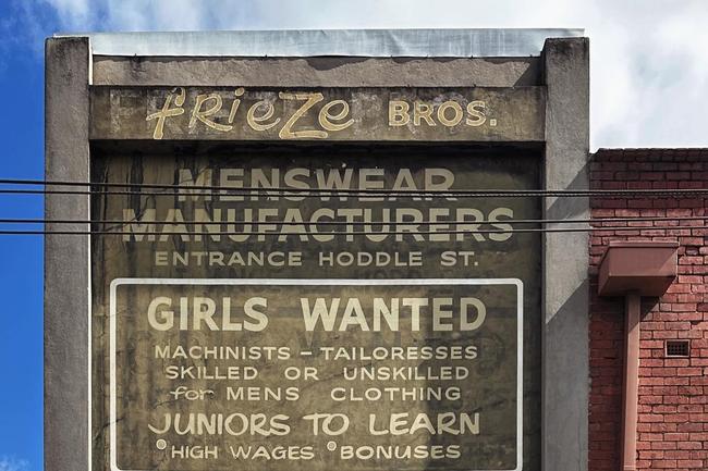 Frieze Bros menswear sign.