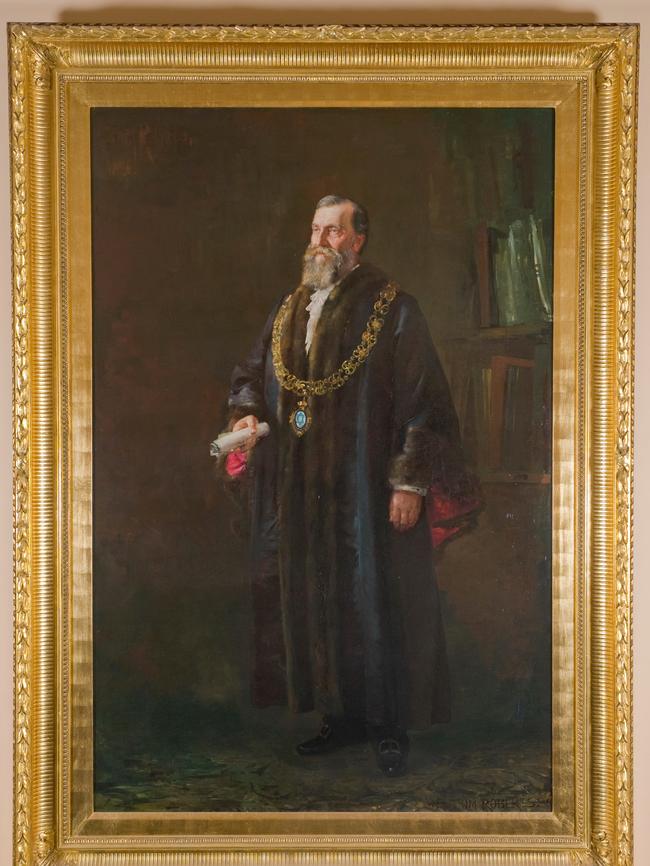 Tom Roberts’ portrait of Mayor Samuel Amess (1869-70).