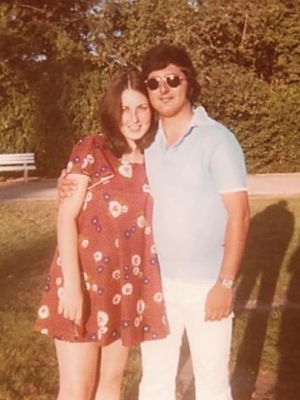 Abie Moses, right, pictured with his wife, Ofra, before her murder in 1987.