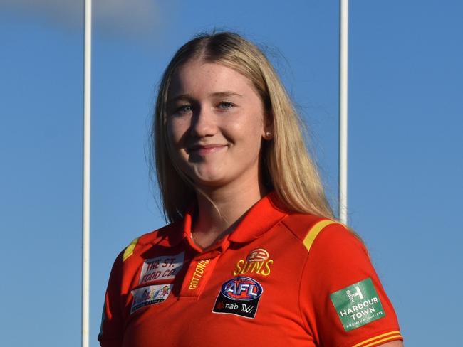 Wallis Randell from the Gold Coast Suns AFLW team in Mackay, September 6, 2021. Picture: Matthew Forrest