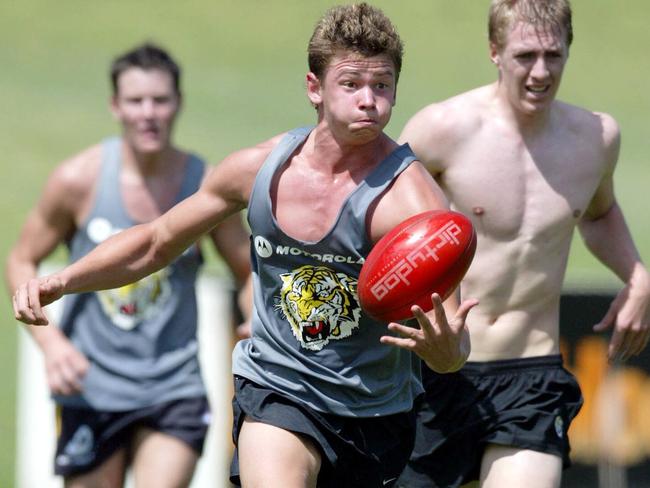 Tom Roach at a training session during his time at Richmond.