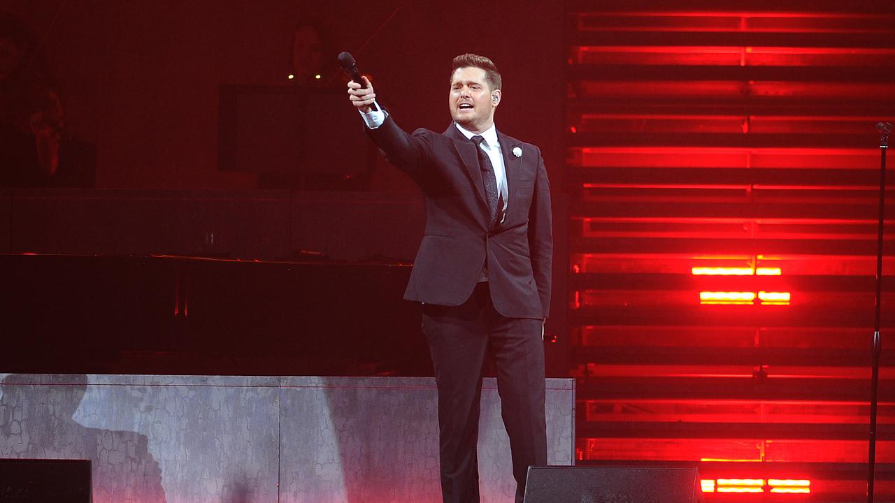 Michael Buble concert at Brisbane Entertainment Centre. Tuesday February 4, 2020. (AAP image, John Gass)