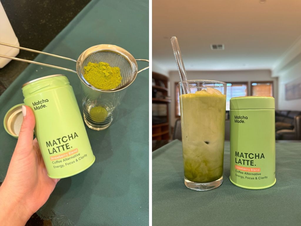 Here's Marina’s “incredibly easy way” for getting her matcha latte fix. Picture: Supplied/Marina Tatas.