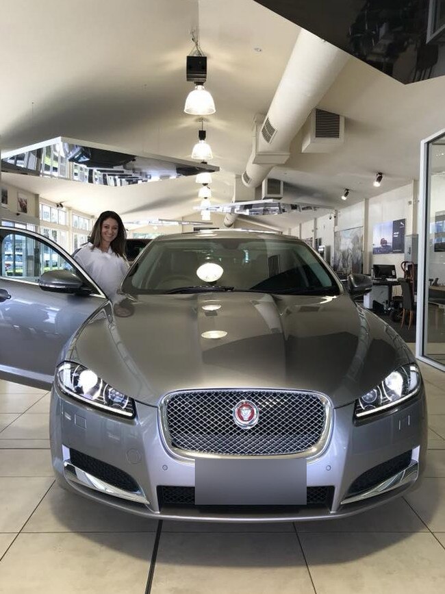 Ms Cachia posted a picture of her new Jaguar on social media.