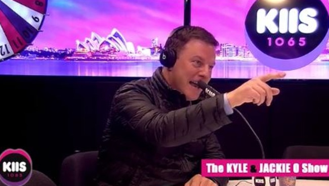 Ben Fordham grills Kyle live on air. Picture: KIIS FM