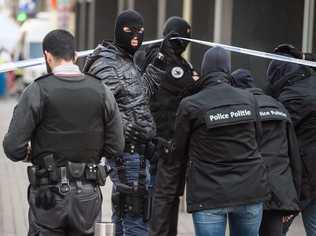 Belgian police arrive at Maelbeek Metro station shortly after an explosion. Photo: EPA