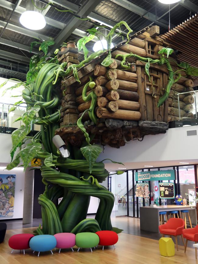 The cubby house in the foyer of Moose Toys headquarters. Picture: Alex Coppel.