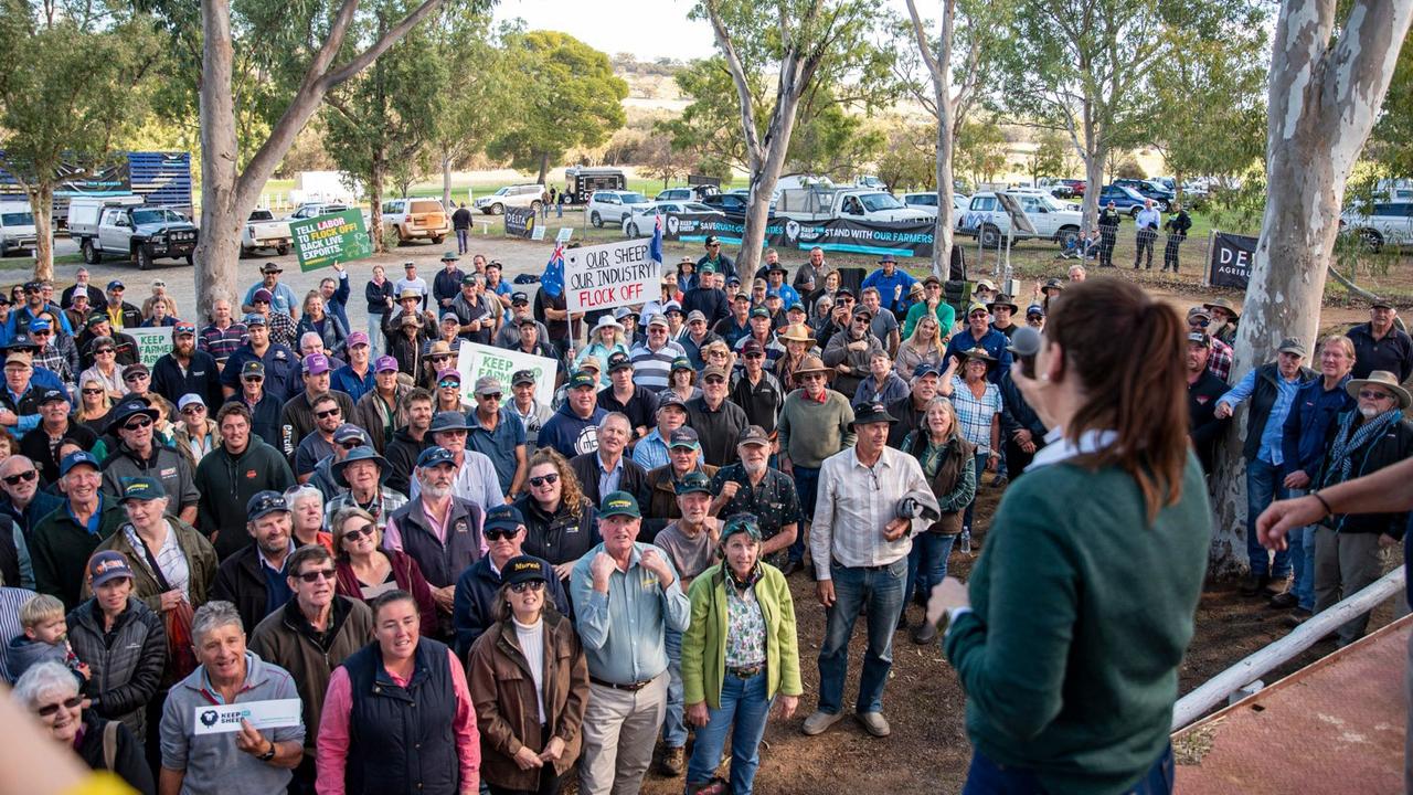 Farmers are preparing for a four-year political fight, with significant mobilisation against the ban already occurring. Picture: Josh Fernandes via the Keep the Sheep Facebook page.