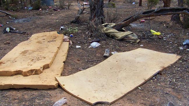 Images purporting to show the issue of rising public drinking and anti-social behaviour in the regional SA town of Ceduna in recent weeks. Picture: Supplied