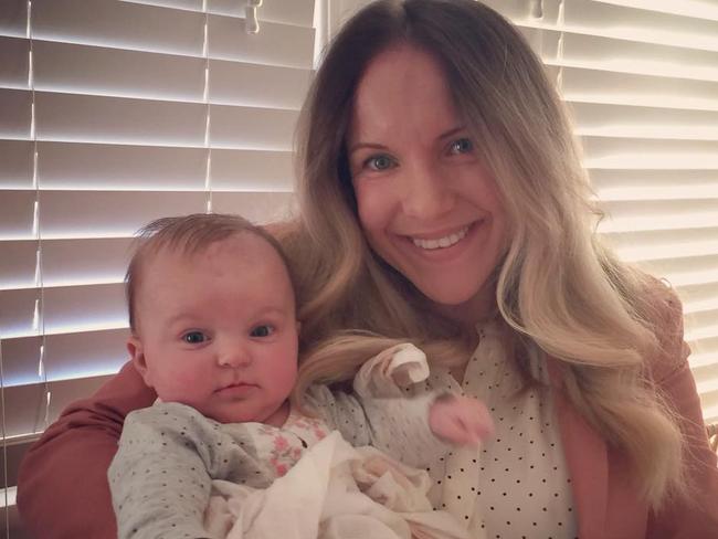 Jessica Hartigan, pictured with her baby Isabel, was by her mother’s side when she died.