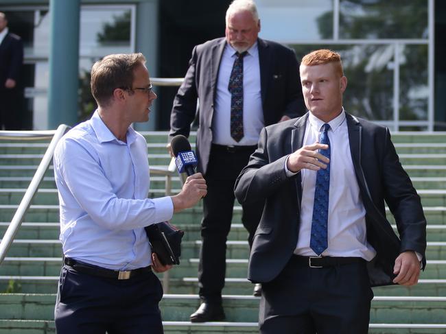 Mark William Burns leaves Gosford Local Court. Picture: AAP Image/CRAIG WILSON