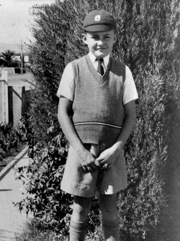 Bob Francis, in 1949, aged about 10 years, wearing his Pirnce Alfred college uniform.