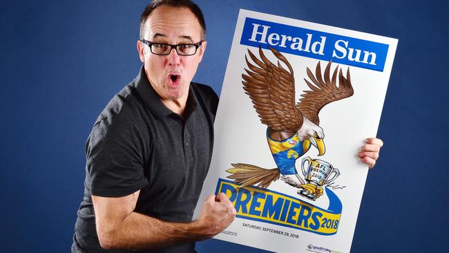 Mark Knight’s 2018 Premiership Poster. Picture: Nicki Connolly